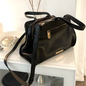 Marc by Marc Jacobs black saddle leather satchel (medicine bag).